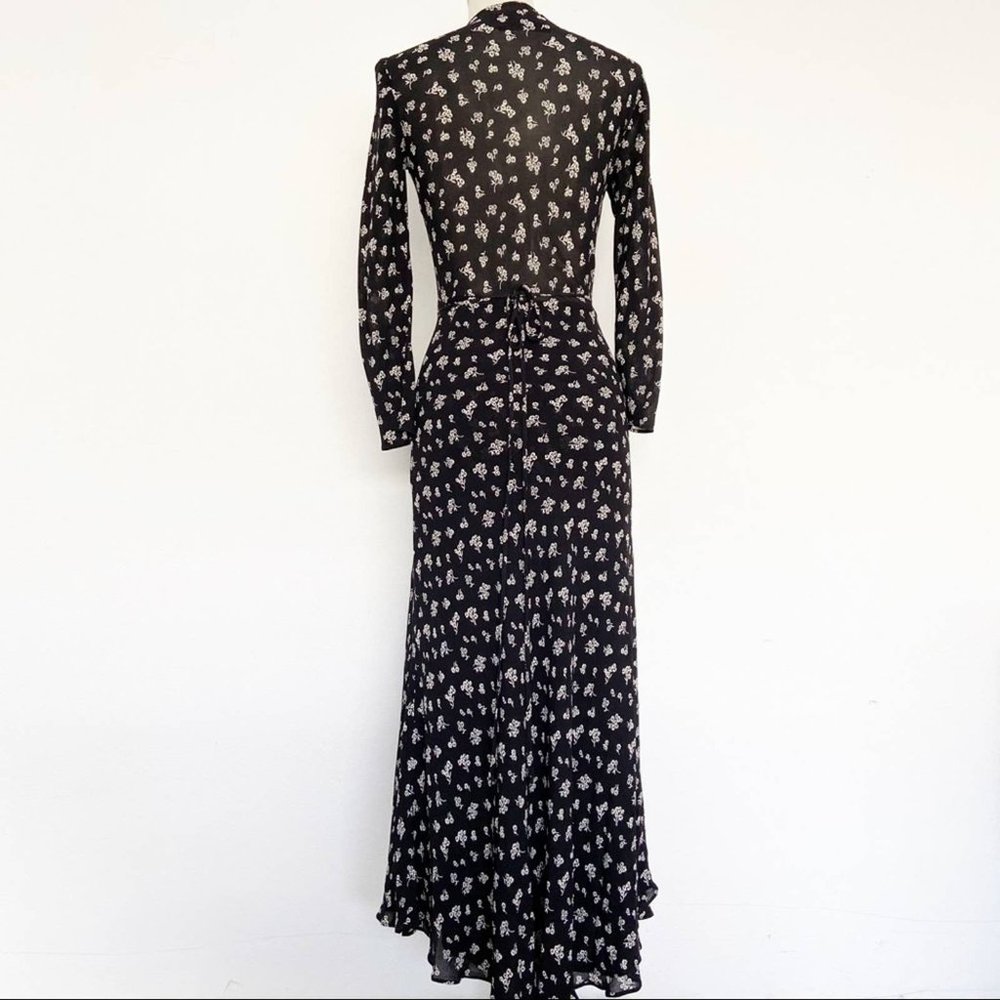 Rare REFORMATION Jaz Wrap Dress Black Size XS - Picture 8 of 13